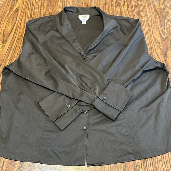 Talbots Tops - Vintage Talbots Women’s Brown Button Down Shirt Size 22W